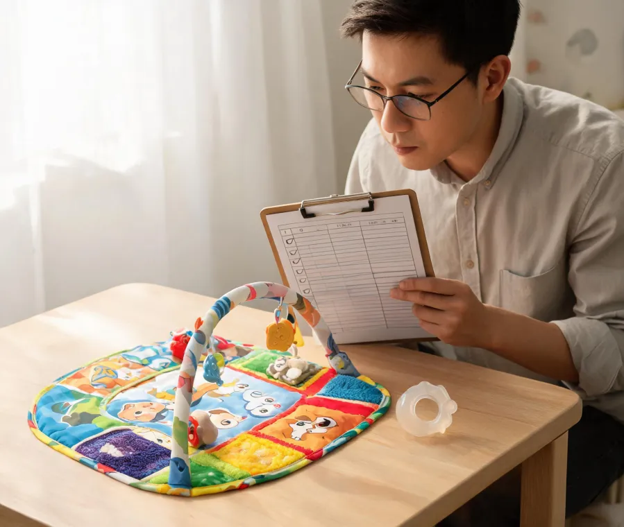 Age graded learning toy inspection